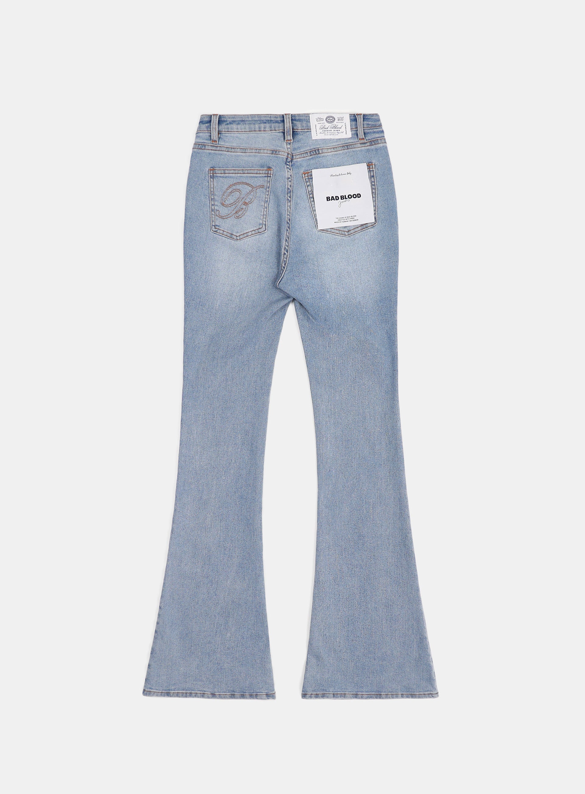 [w-jeans24-010] 0119 Low Rise Bootcut Jeans - Light Blue