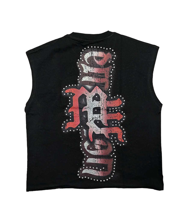 Mixed Emotions Angel Sleeveless Tee Black Main Image