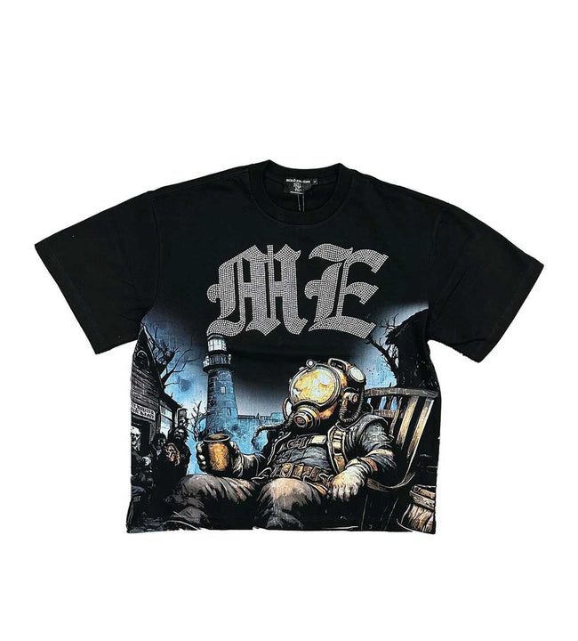 Mixed Emotions Astronaut Rhinestone Tee Black Hover Image