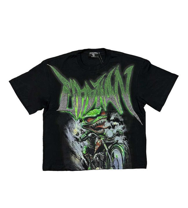 Mixed Emotions Goblin Rhinestone Tee Black Hover Image