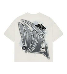 Mixed Emotions Jetski Rhinestone Tee Cream