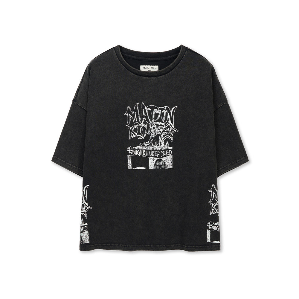 VINTAGE GRAFFITI ARTWORK TOP IN BLACK