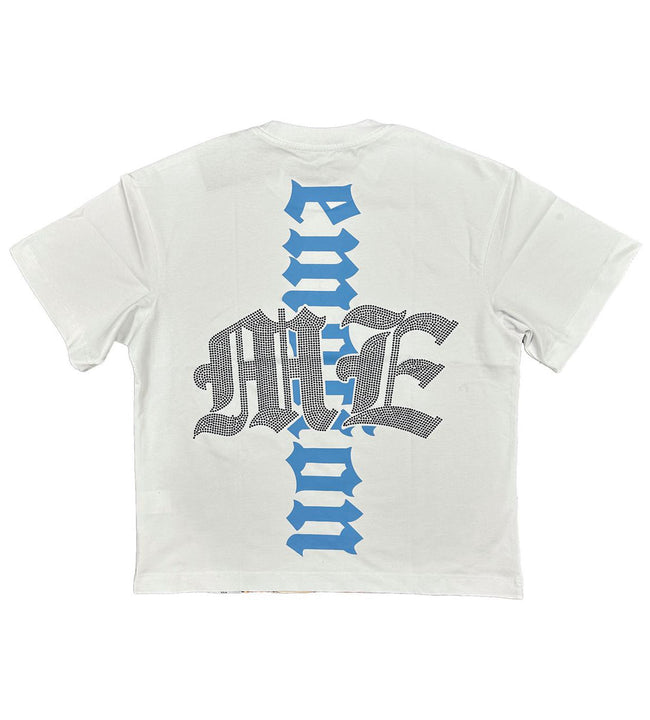 Mixed Emotions Angel Rhinestone Tee White Main Image