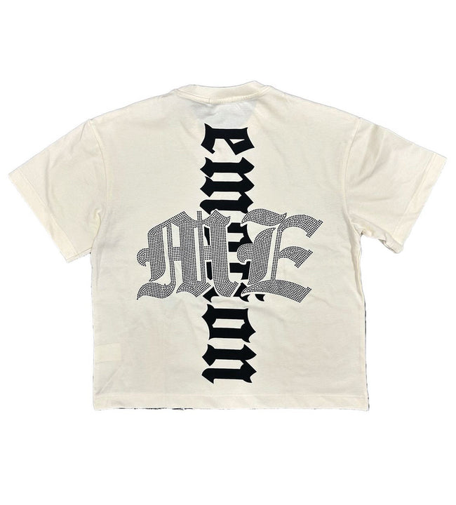 Mixed Emotions Beach Rhinestone Tee Cream Main Image