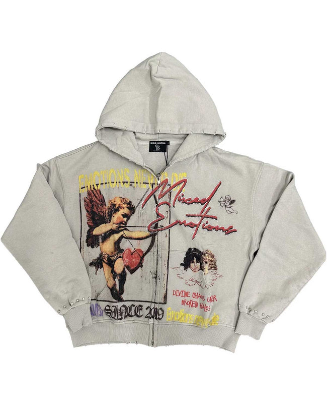 Mixed Emotions Broken Halo Hoodie Grey Hover Image
