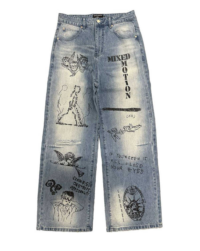 Mixed Emotions Canvas Denim Blue Hover Image