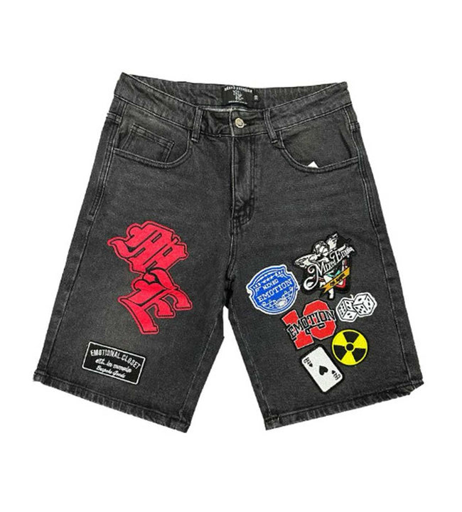 Mixed Emotions Danger Patch Shorts Black Hover Image
