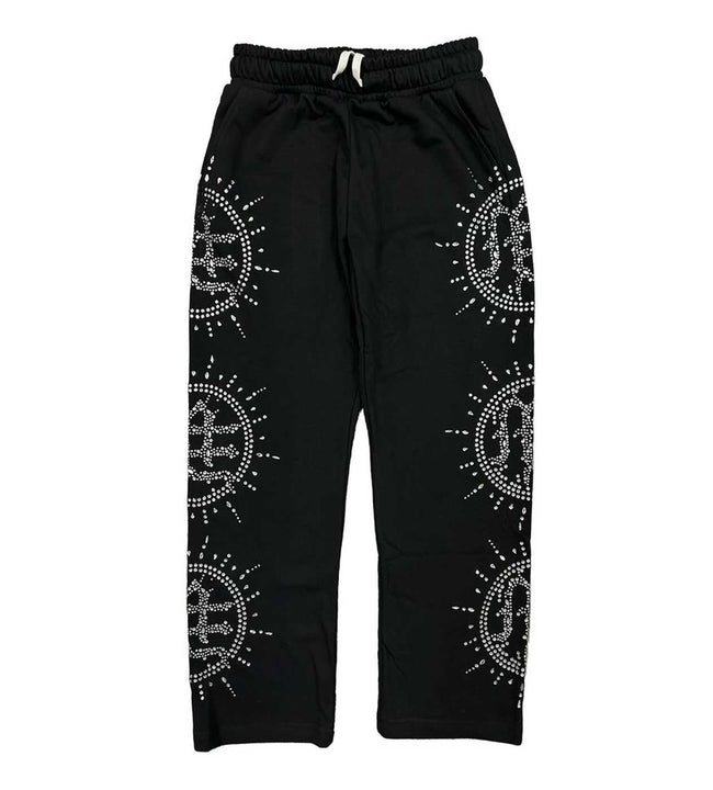 Mixed Emotions Eclipse Rhinestone Sweatpants Black Hover Image