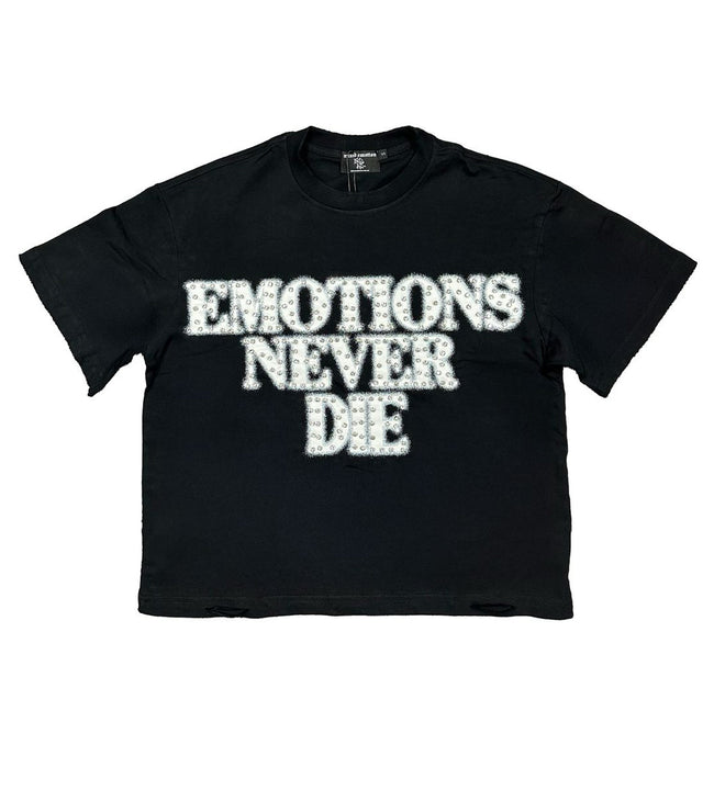 Mixed Emotions End Rhinestone Tee Black Hover Image