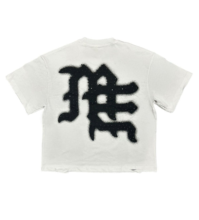 Mixed Emotions End Rhinestone Tee White Main Image