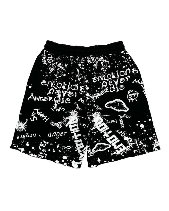Mixed Emotions Graffiti Shorts Black Main Image