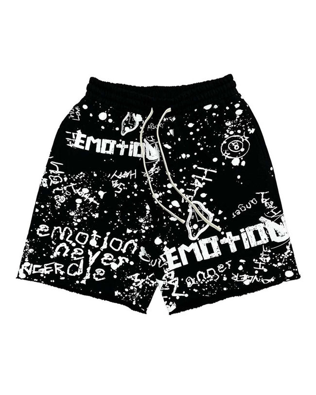 Mixed Emotions Graffiti Shorts Black Hover Image