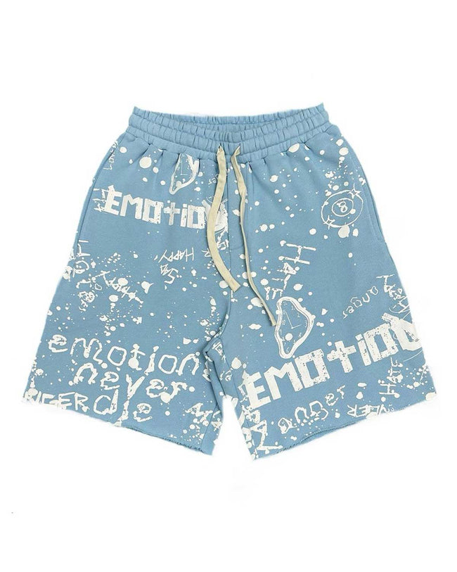 Mixed Emotions Graffiti Shorts Blue Hover Image