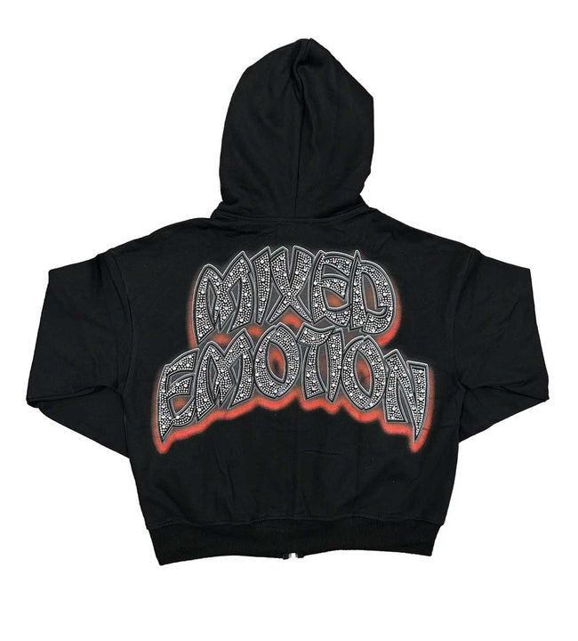 Mixed Emotions Last Dance Rhinestone Hoodie Black Main Image
