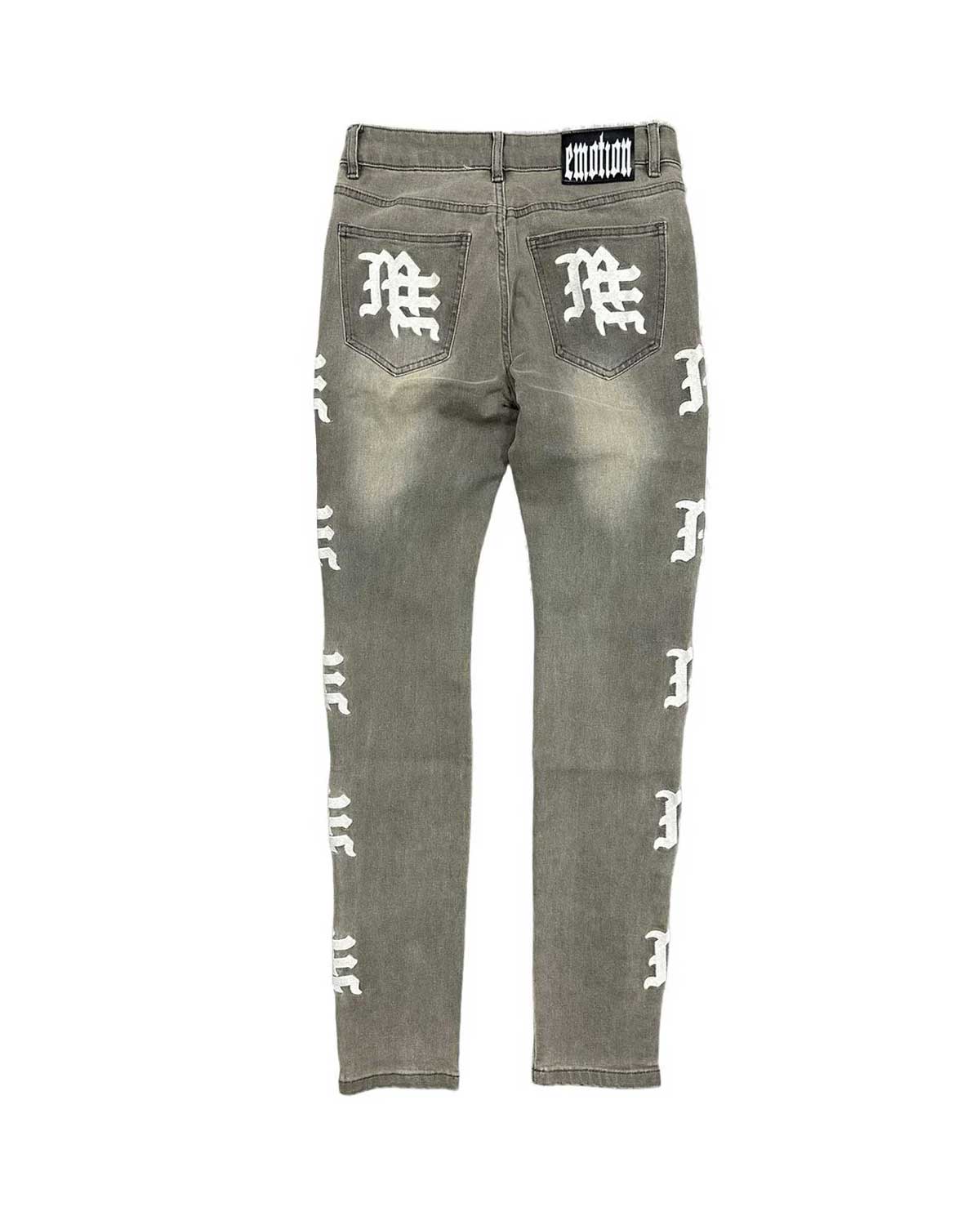 Mixed Emotions Monogram Denim Ash Grey