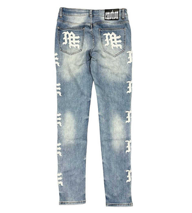Mixed Emotions Monogram Denim Blue Wash Blue/White Main Image