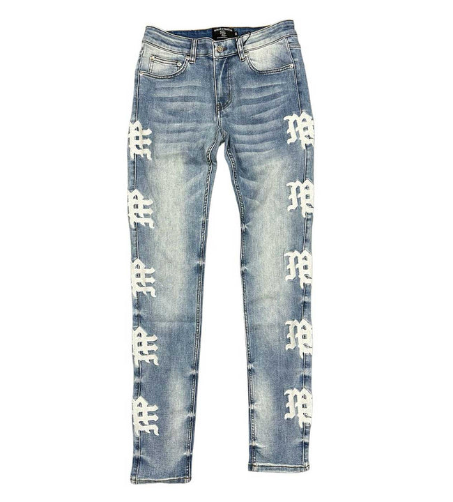 Mixed Emotions Monogram Denim Blue Wash Blue/White Hover Image