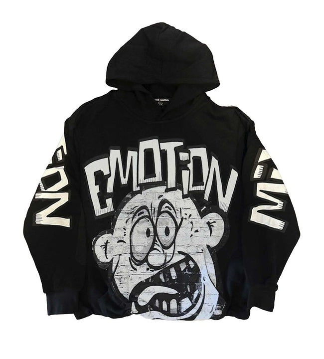 Mixed Emotions Monster Cropped Hoodie Black Hover Image