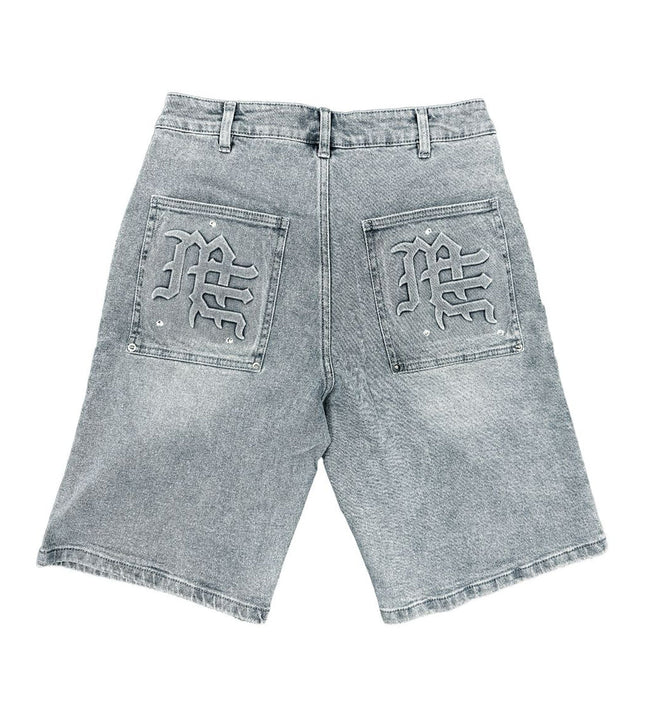 Mixed Emotions Paisley Denim Shorts Blue Main Image