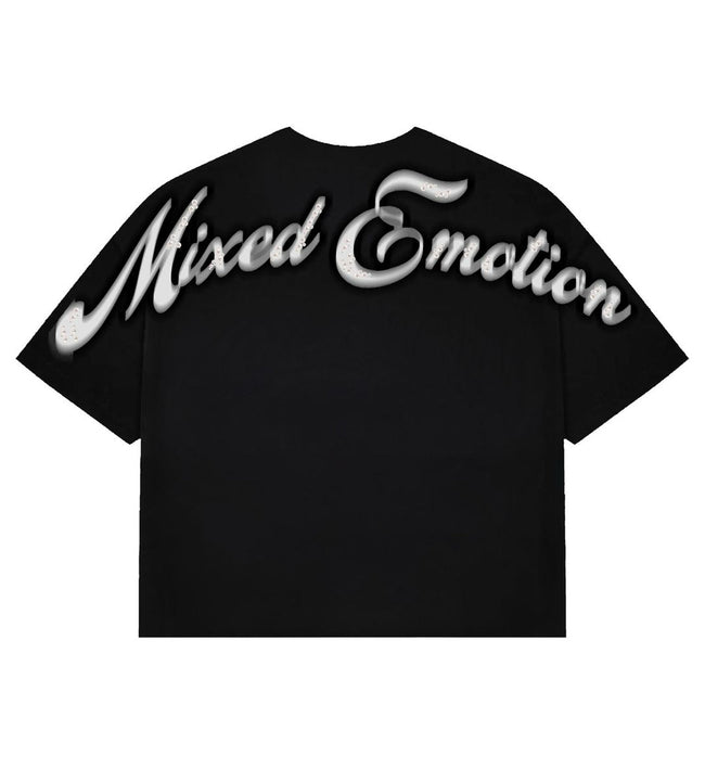 Mixed Emotions Pearl Cropped Tee Black Main Image