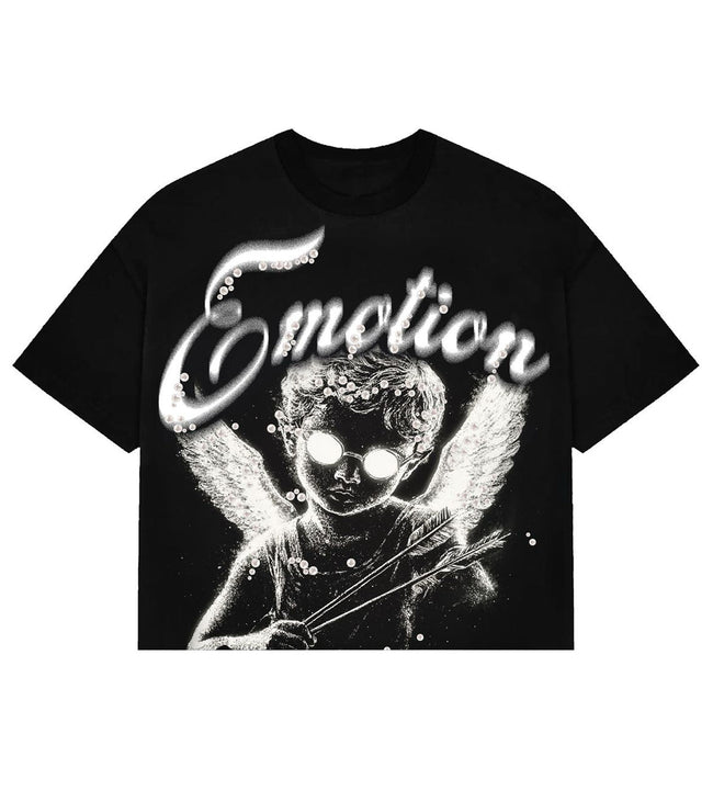 Mixed Emotions Pearl Cropped Tee Black Hover Image