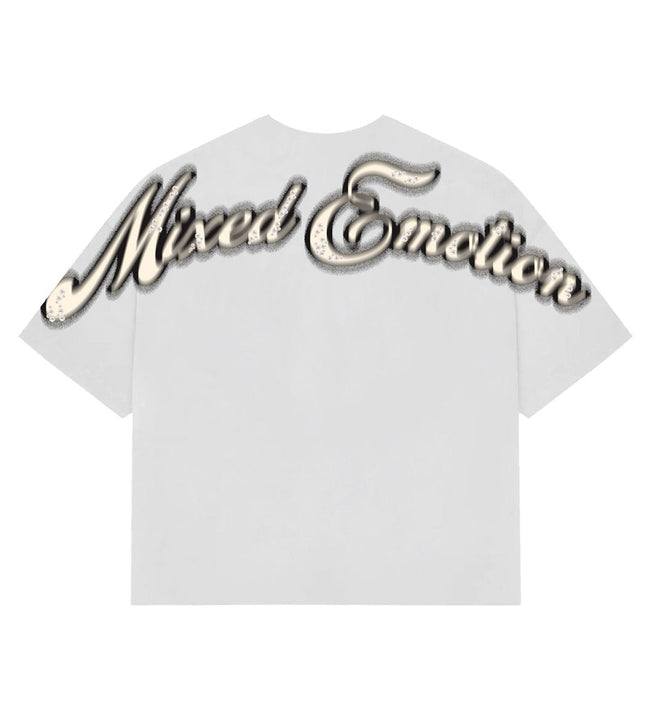 Mixed Emotions Pearl Cropped Tee White Main Image