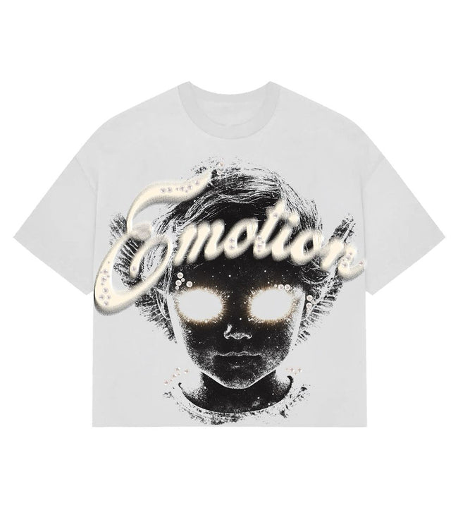 Mixed Emotions Pearl Cropped Tee White Hover Image