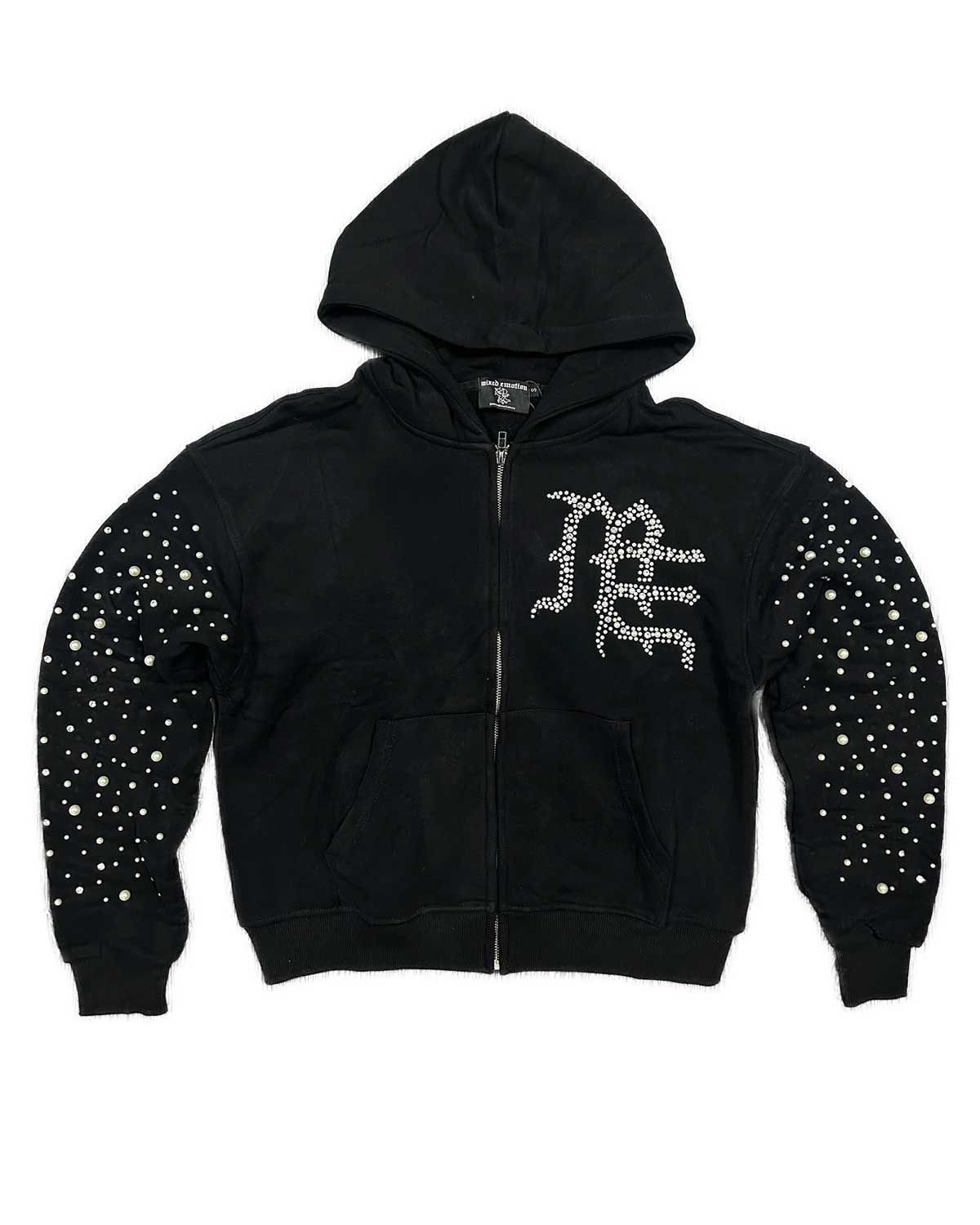 Mixed Emotions Pearl Hoodie Black