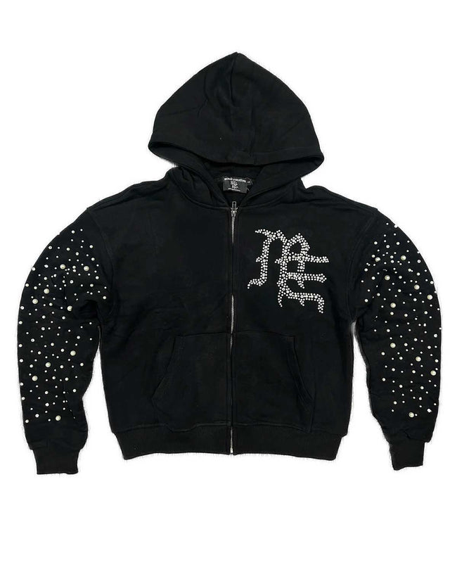 Mixed Emotions Pearl Hoodie Black Hover Image