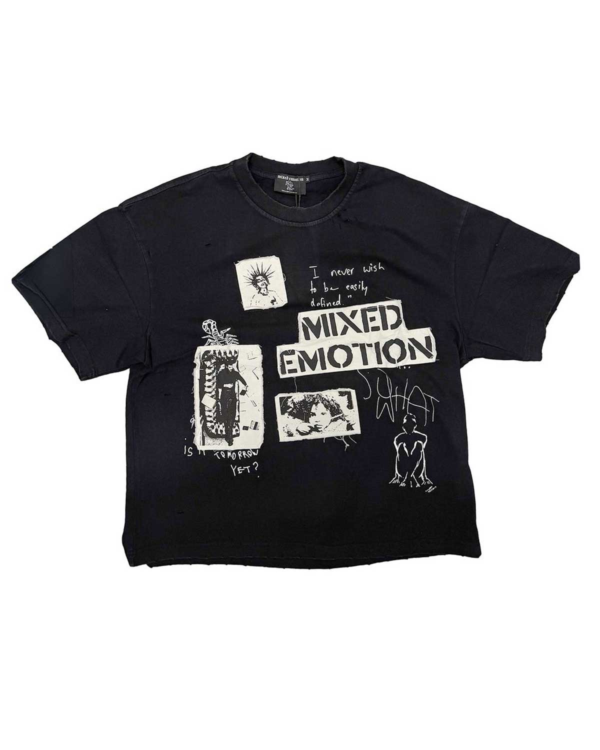 Mixed Emotions Stamped Tee Black