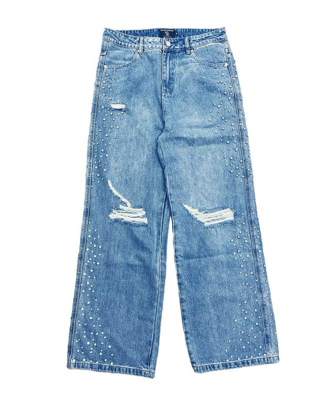 Mixed Emotions Stone Baggy Jeans Blue Hover Image