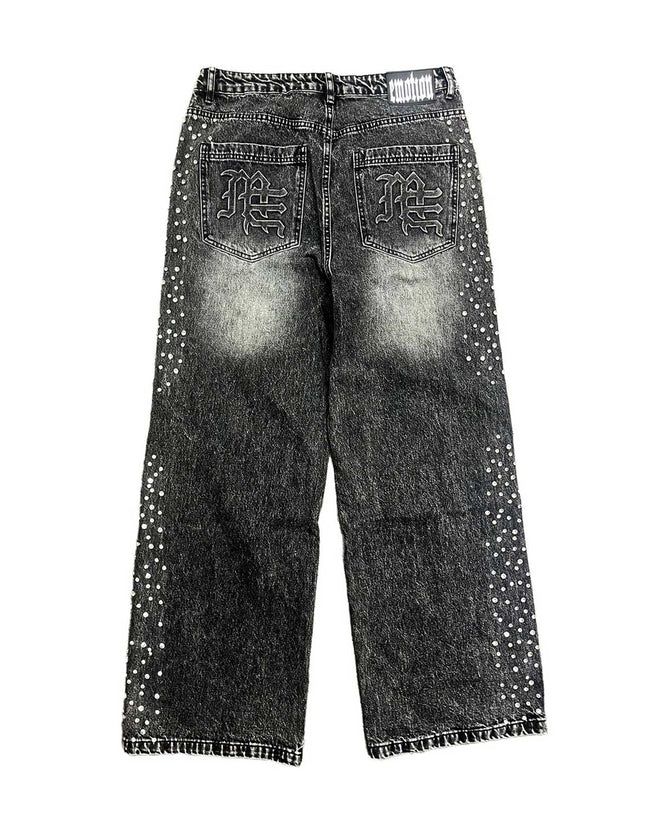 Mixed Emotions Stone Baggy Jeans Grey Main Image
