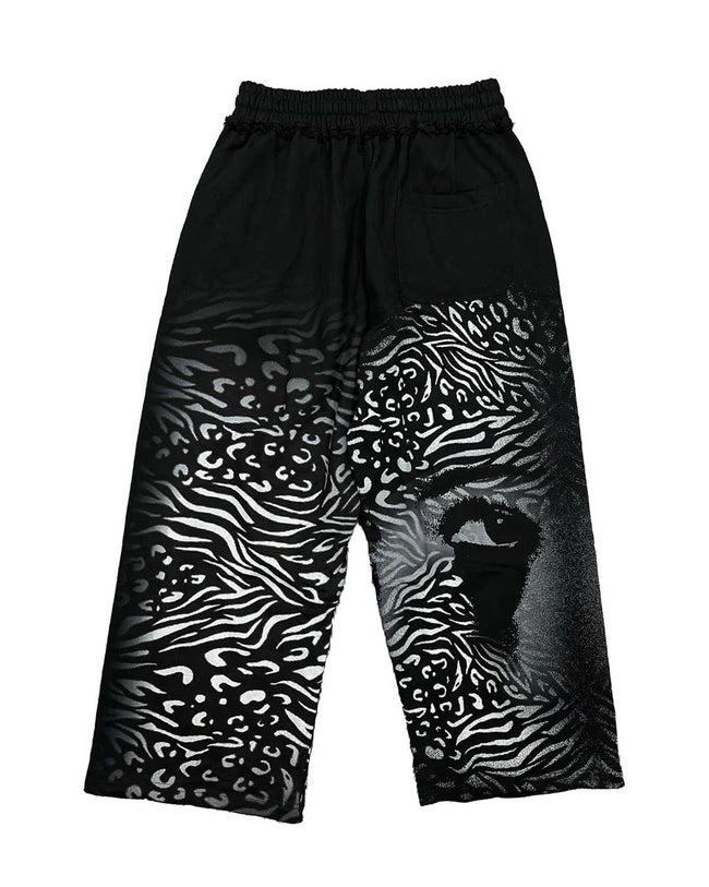 Mixed Emotions Striped Sweatpants Black Main Image