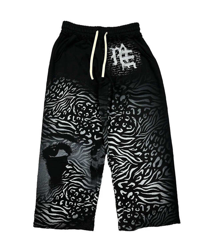 Mixed Emotions Striped Sweatpants Black Hover Image