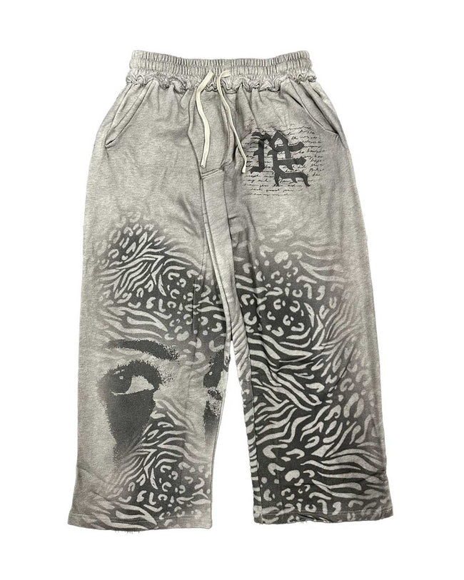 Mixed Emotions Striped Sweatpants Grey Hover Image