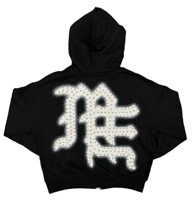 Mixed Emotions "End" Rhinestone Hoodie Black Main Image