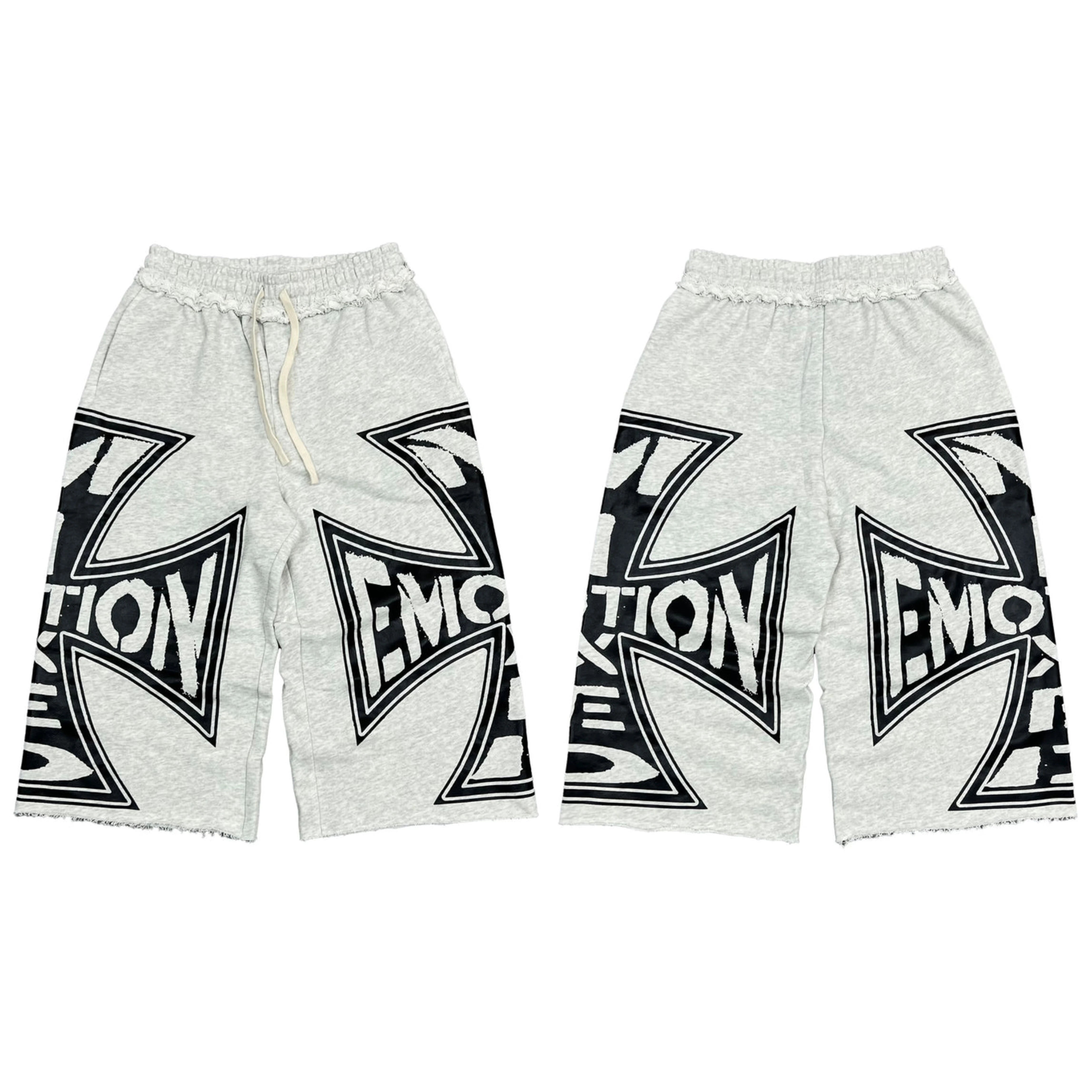 Iron Cross Graphic Sweatshorts - Grey