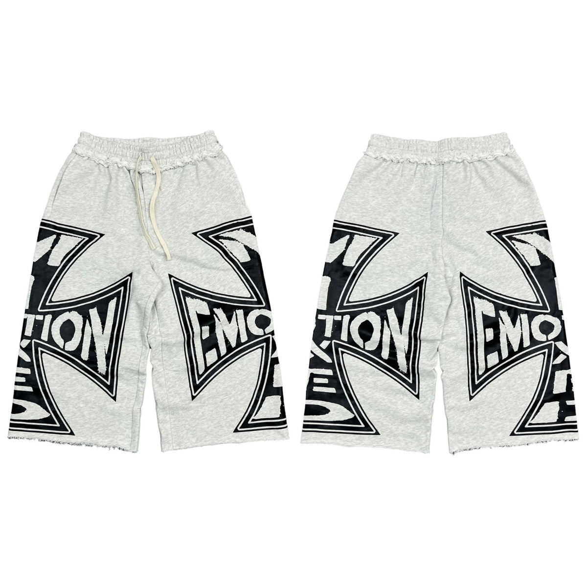 Iron Cross Graphic Sweatshorts - Grey