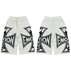 Iron Cross Graphic Sweatshorts - Grey