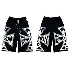 Iron Cross Graphic Sweatshorts - Black