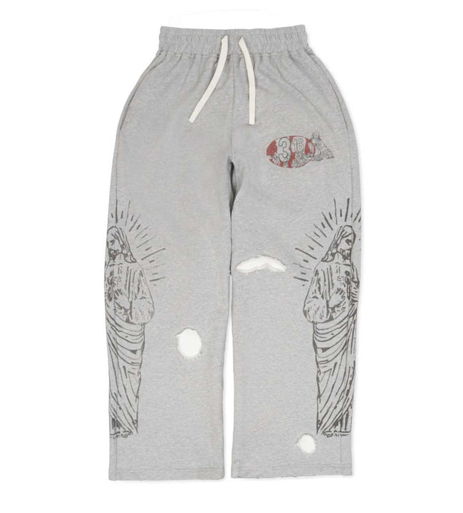 Righteous 3:16 Distressed Sweats Grey Hover Image