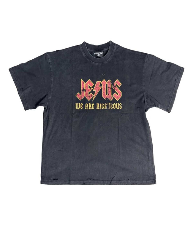 Righteous Jesus Rock Tee Black Hover Image