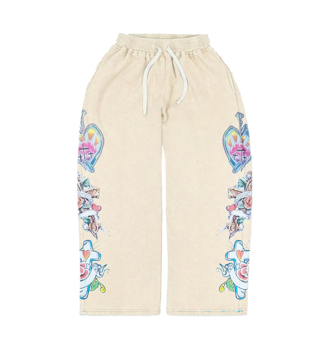 Righteous Risen King Sweatpants Cream Hover Image