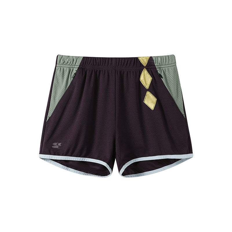Patterned, color-matched running casual sports shorts