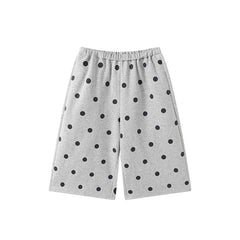 Dot-patterned casual seven-inch pants, versatile and comfortable