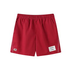 Form-fitting multi-color polka-dot collared side-seamed tennis-style stretchy waist short pants