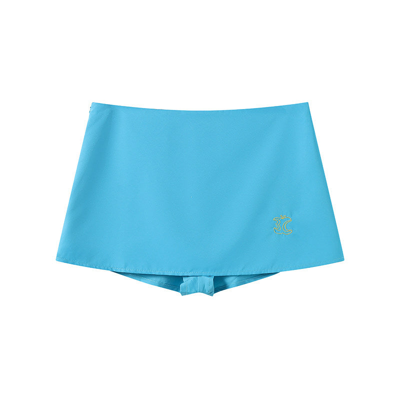 Apple embroidered sporty skirt