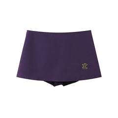 Apple embroidered sporty skirt
