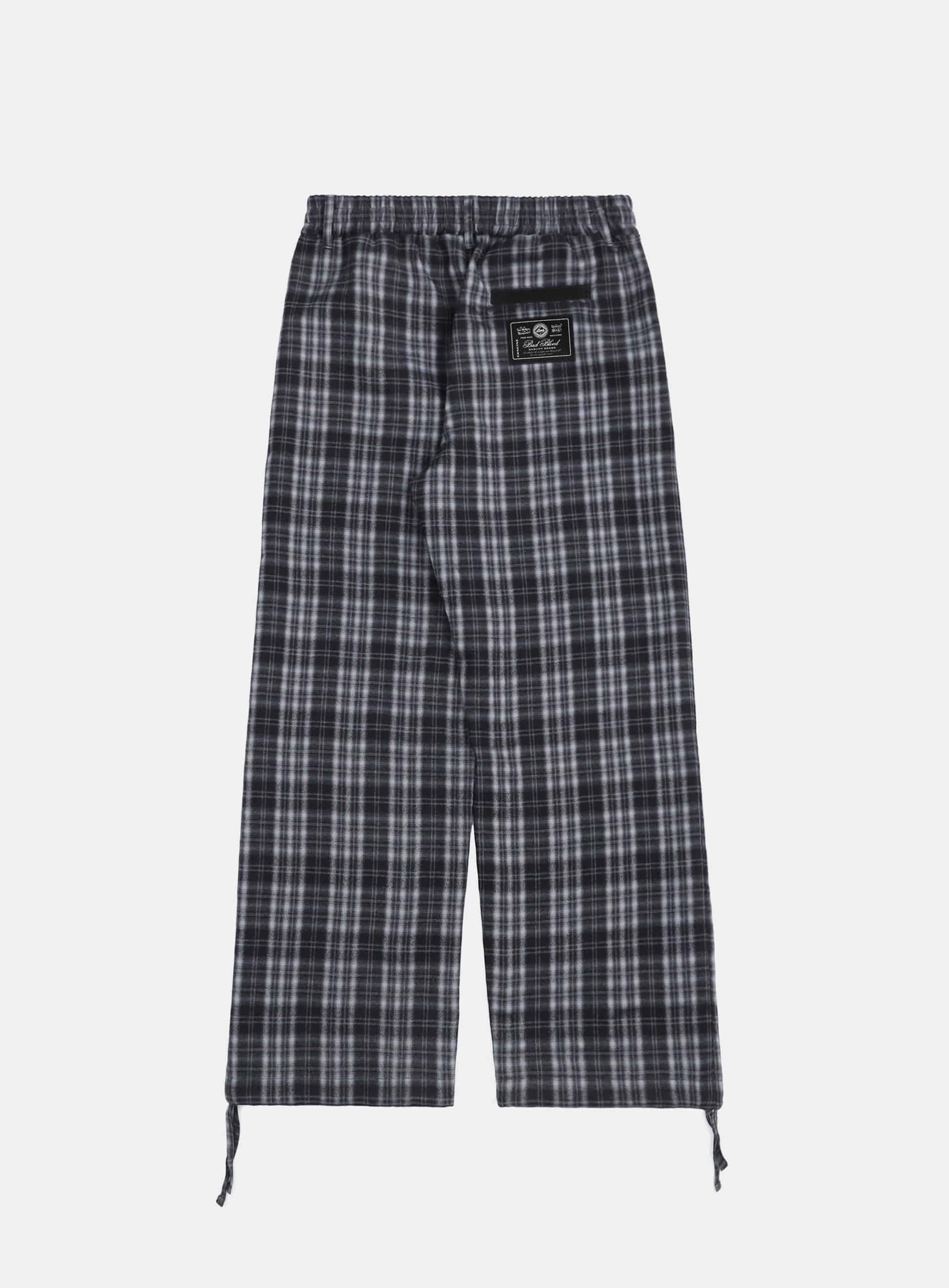 [w-pts25-008] Classic Check 2 Way Jogger Trousers - Black