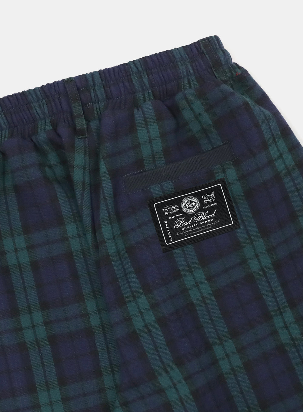 [w-pts25-007] Classic Check 2 Way Jogger Trousers - Green